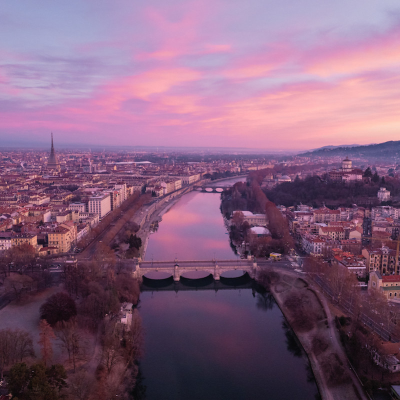 Torino all’alba. Credits Michele D’Ottavio