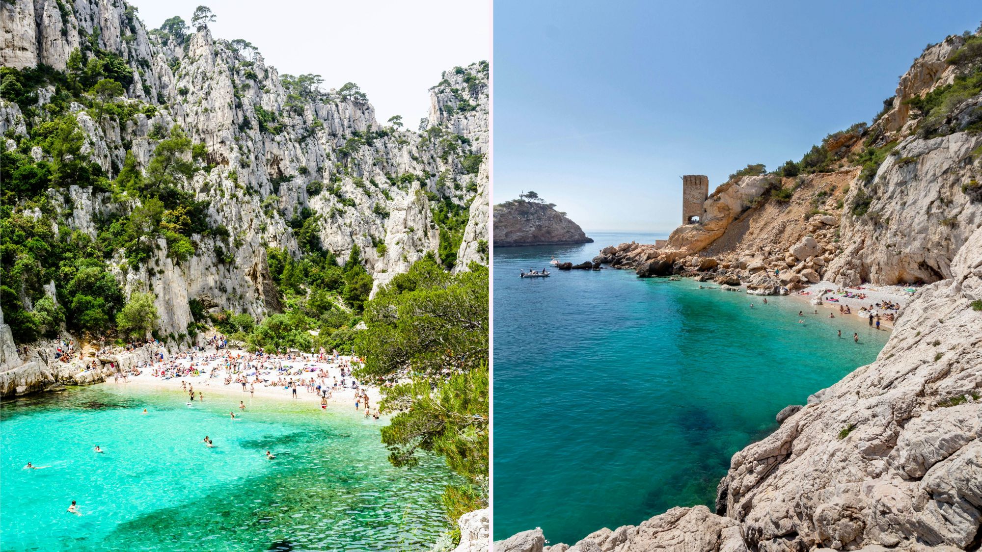 Le calanques e uno scorcio della Costa Blu. © olrat / Shutterstock; iStock