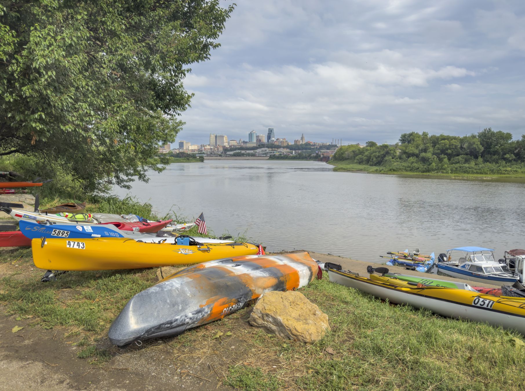 Kayak e canoe al parco Kaw Point