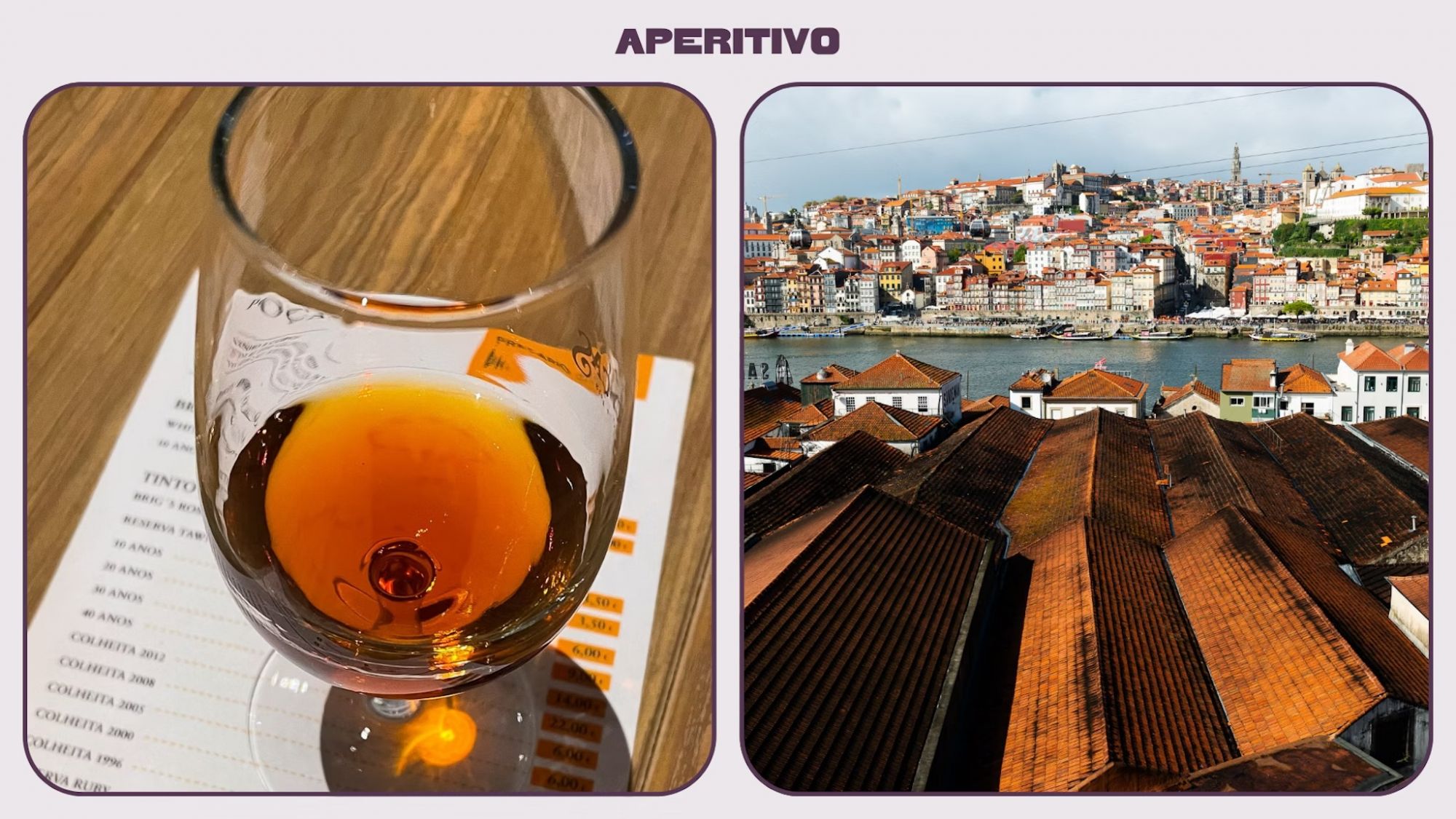 S: Degustazione di vino porto in corso, Poças. D: Una vista sui tetti delle case portuali di Vila Nova de Gaia © Austin Bush