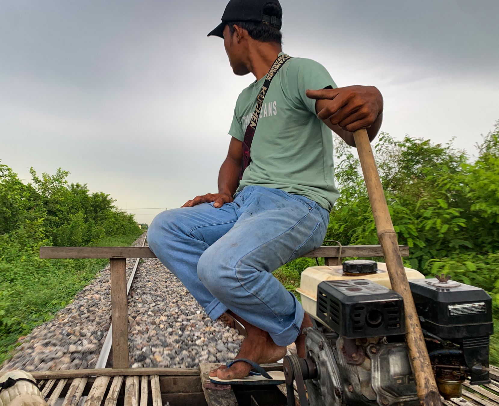 treno di bamboo a Battambang