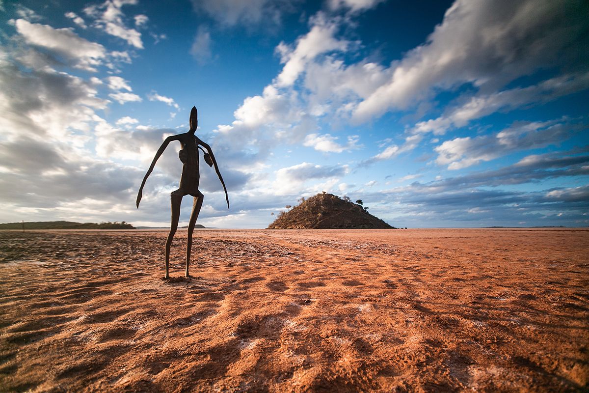 Antony Gormley sculptures on Lake Ballard © Tourism Western Australia