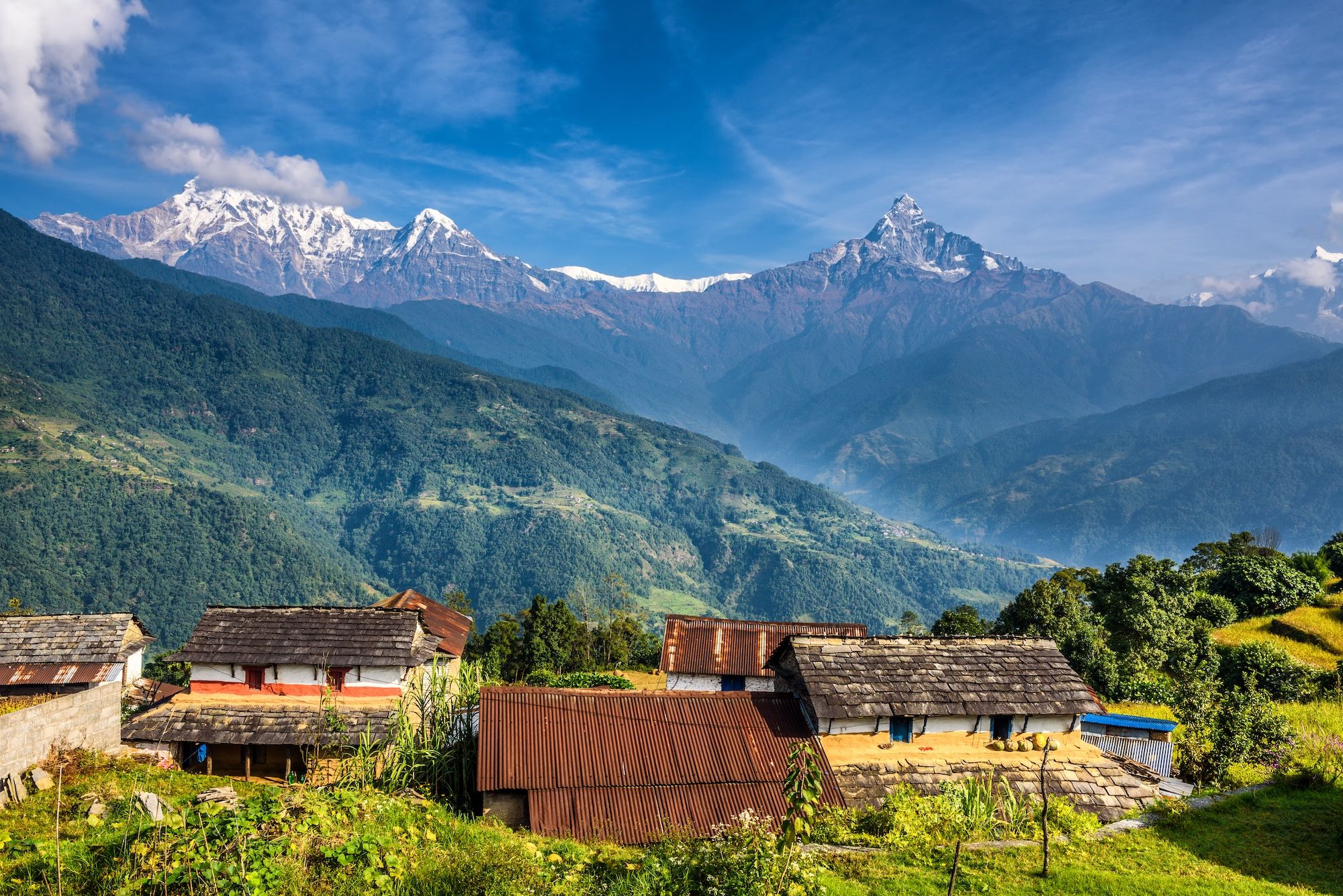 Un villaggio nella Valle di Pokhara, in Nepal ©Nick Fox/Shutterstock
