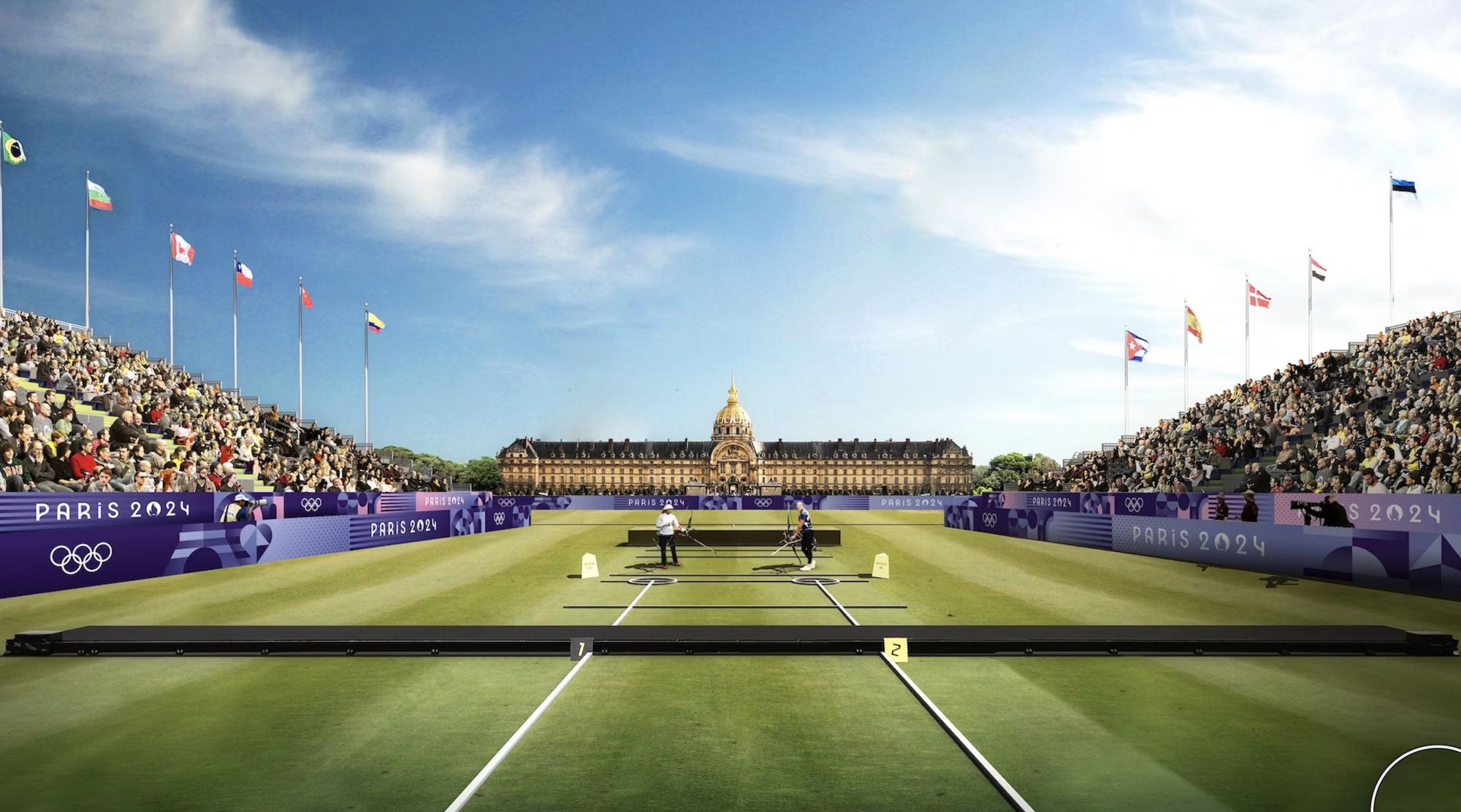 La gara di tiro con l’arco si svolgerà di fronte agli Invalides © Giochi Olimpici di Parigi 2024