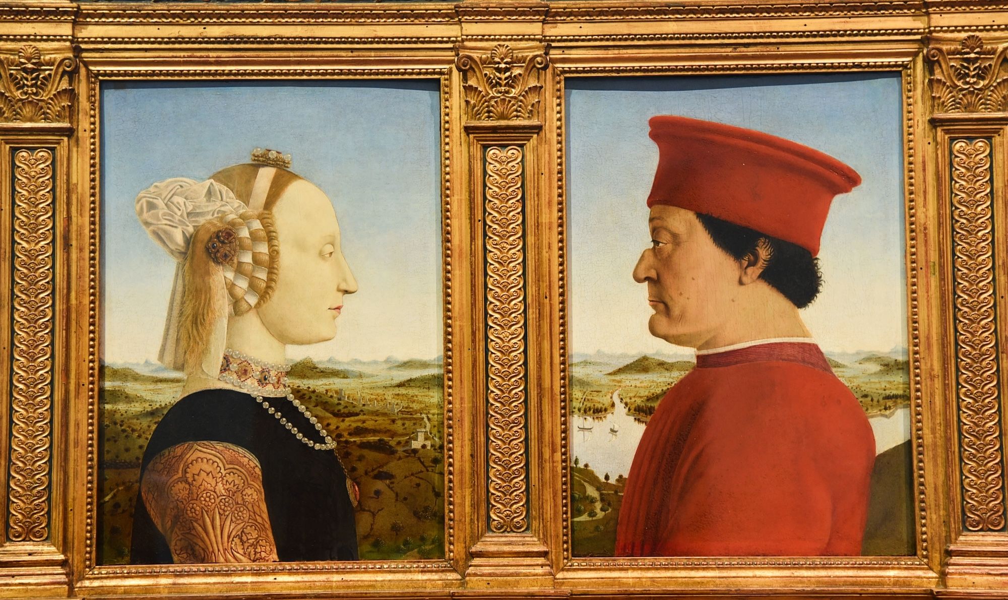 I duchi di Urbino Federico da Montefeltro e Battista Sforza ritratti da Piero della Francesca ©Bert e Boer /Shutterstock