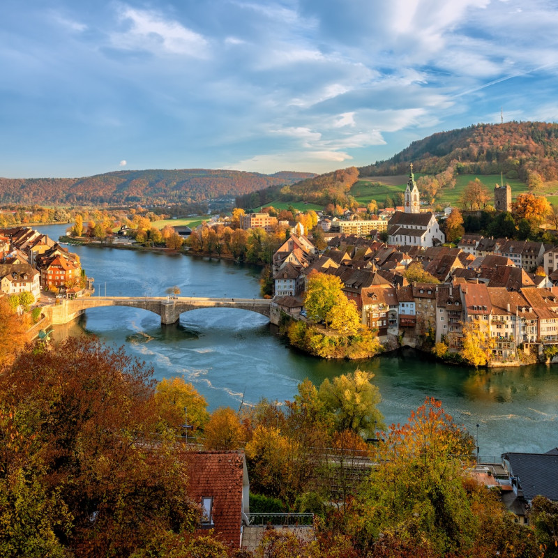 L’autunno nel villaggio svizzero di Laufenburg © Boris Stroujko/Shutterstock