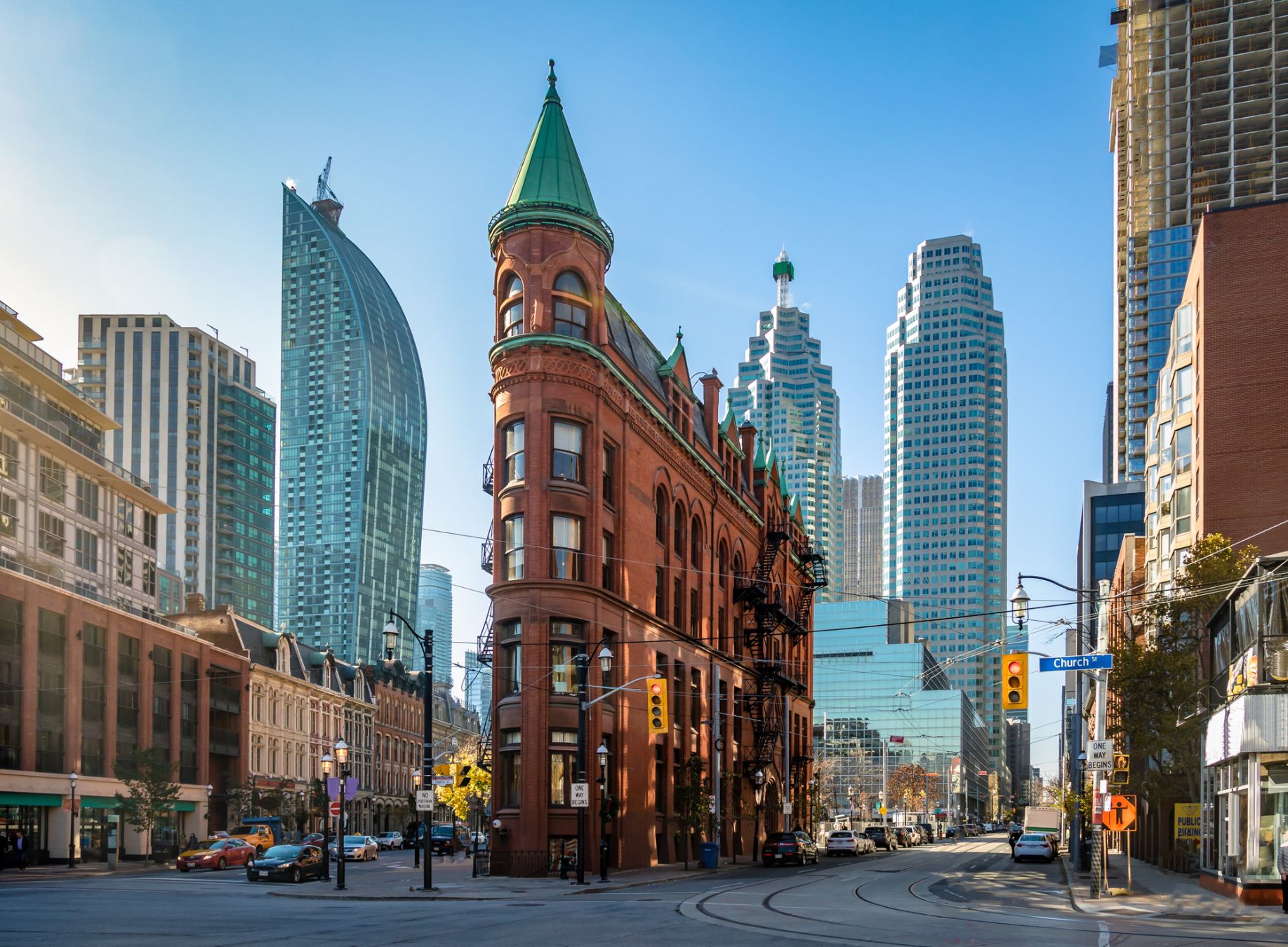 Lo storico Gooderham Building, noto anche come Flatiron Building, Toronto ©Diego Grandi/Shutterstock