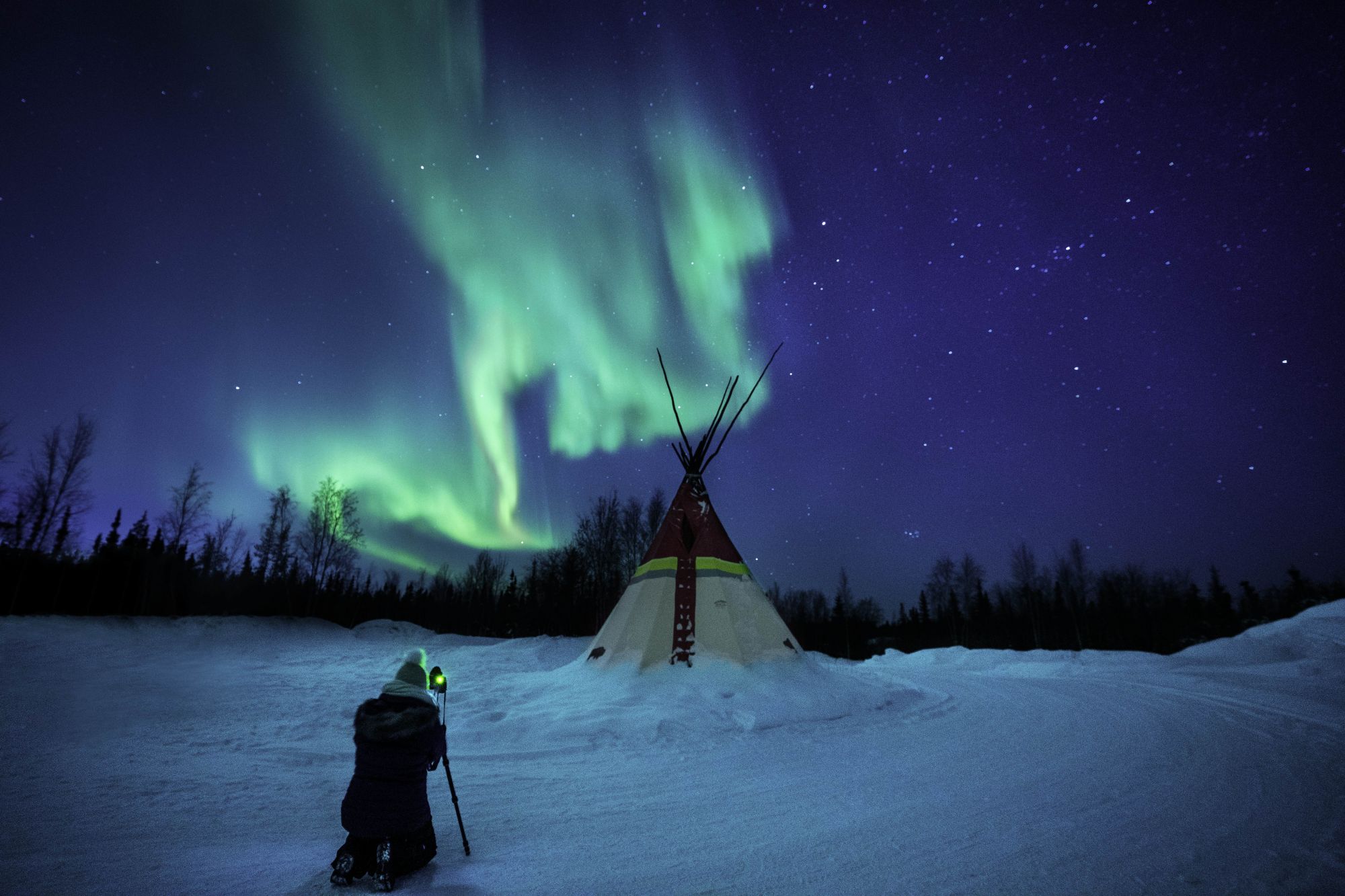 L’aurora boreale (qui in Canada) è un soggetto ideale per le fotografie. © wanderluster/Getty Images