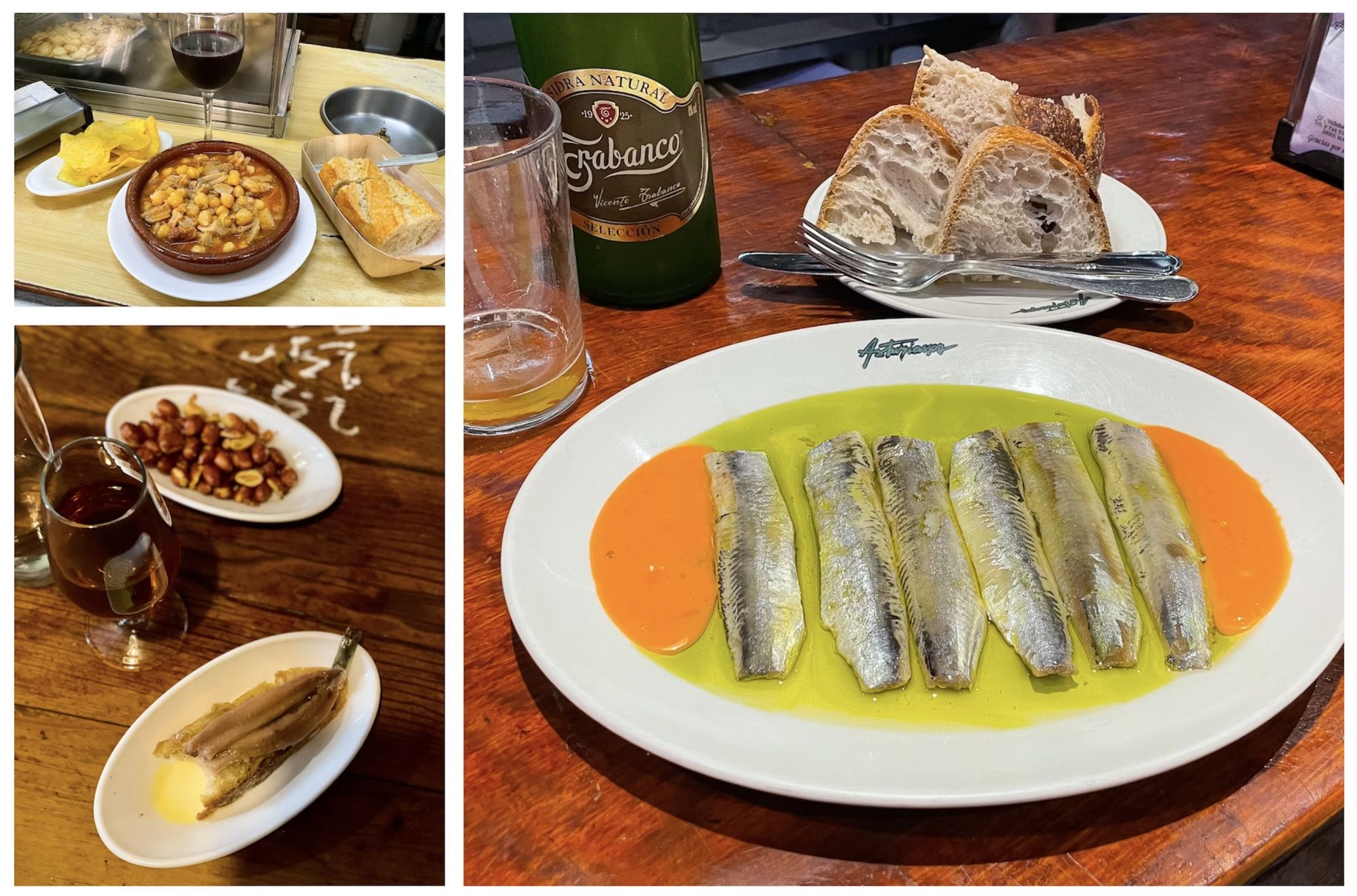 Trippa e vino rosso a Casa Camacho, olive e sherry a La Venencia, acciughe stagionate e sidro a Los Asturianos © Austin Bush