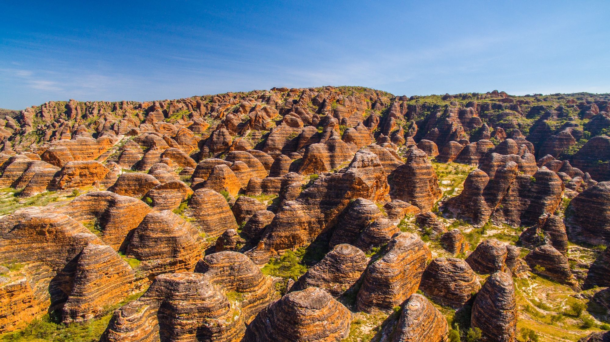Le cupole ‘ad alveare’ a strisce ocra e nere della Bungle Bungle Range @Alex Couto/Shutterstock