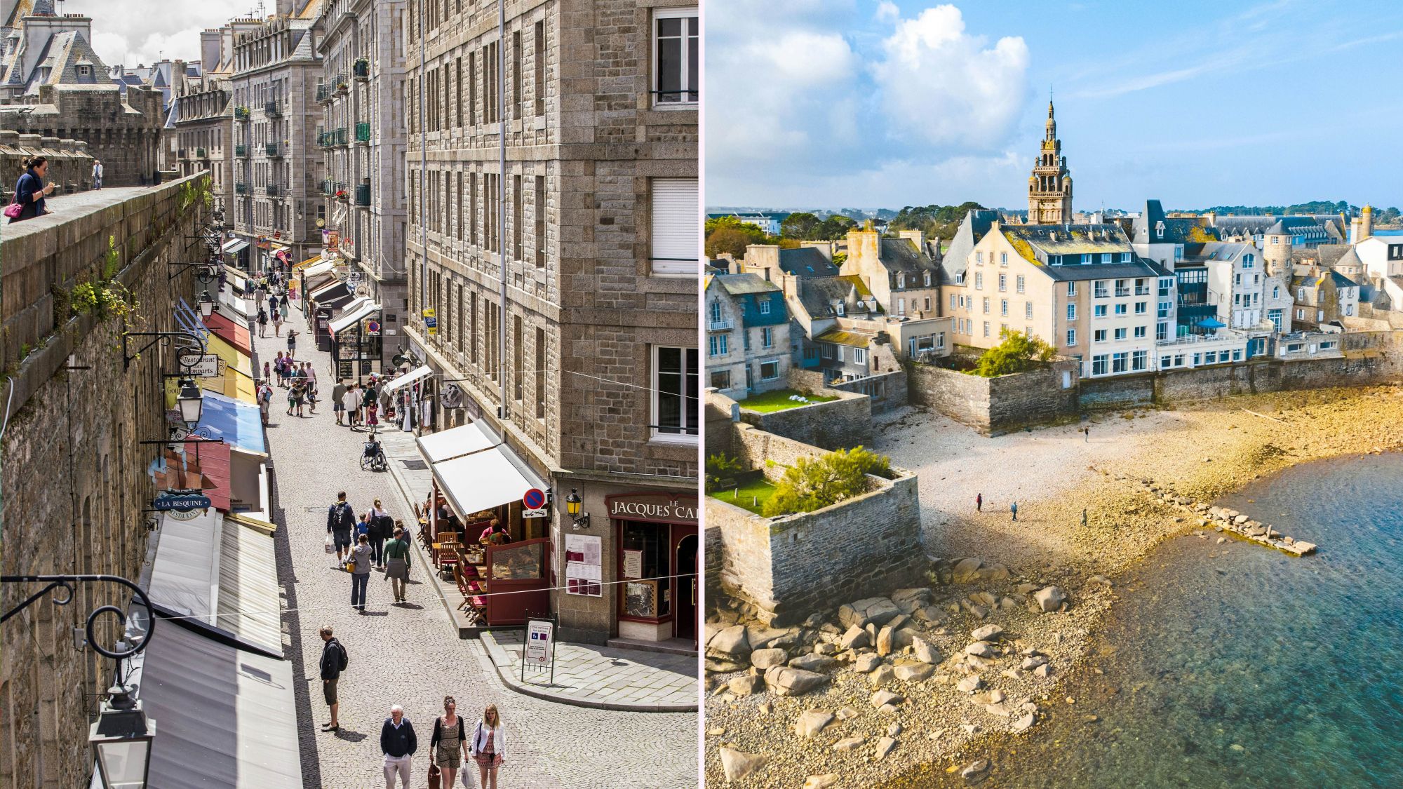Roscoff (a destra) condivide diverse delle caratteristiche che rendono popolare Saint-Malo. © Getty Images; iStock