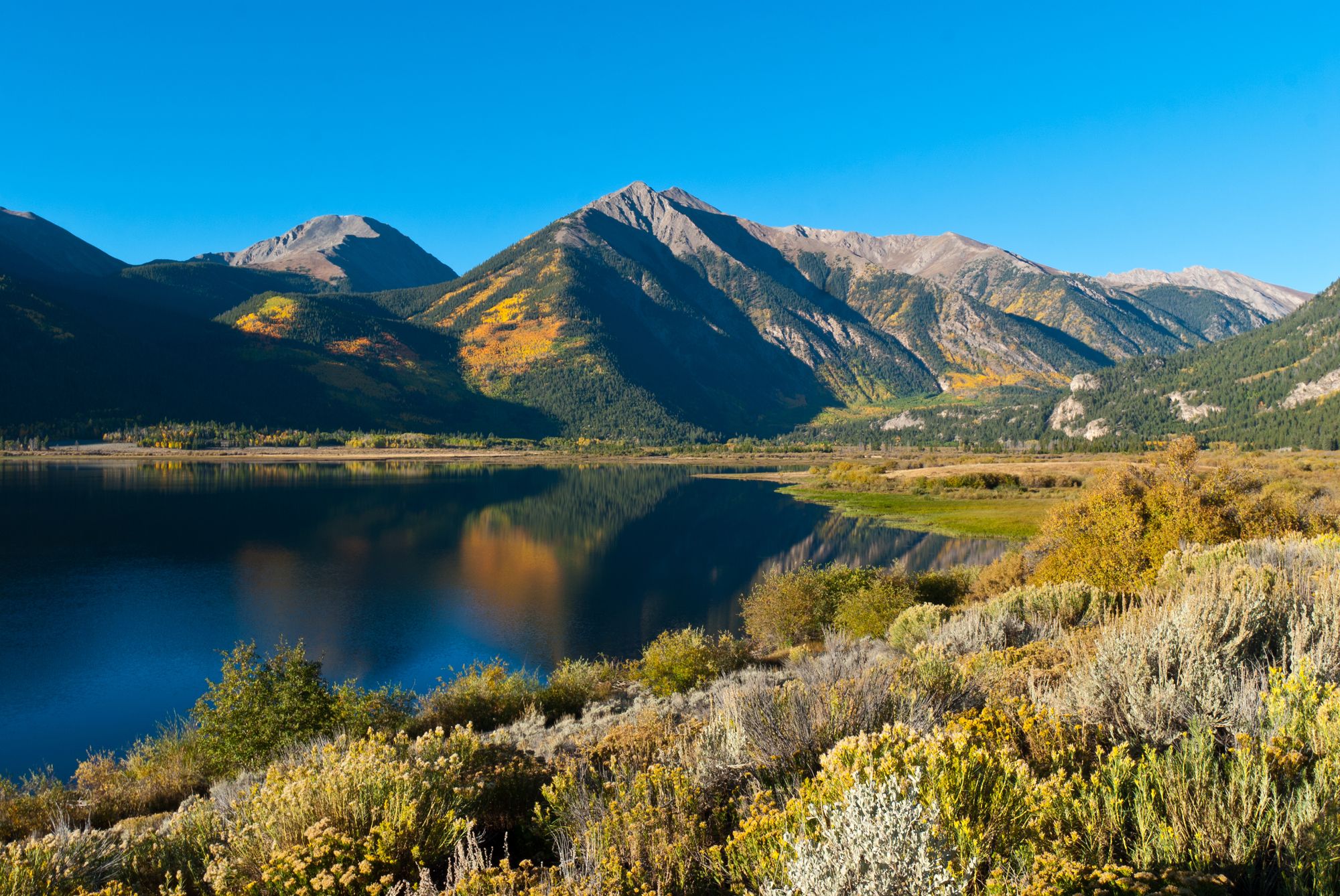I Twin Lakes si trovano tra Leadville e Buena Vista, nella catena Sawatch delle Montagne Rocciose del Colorado ©Getty Images