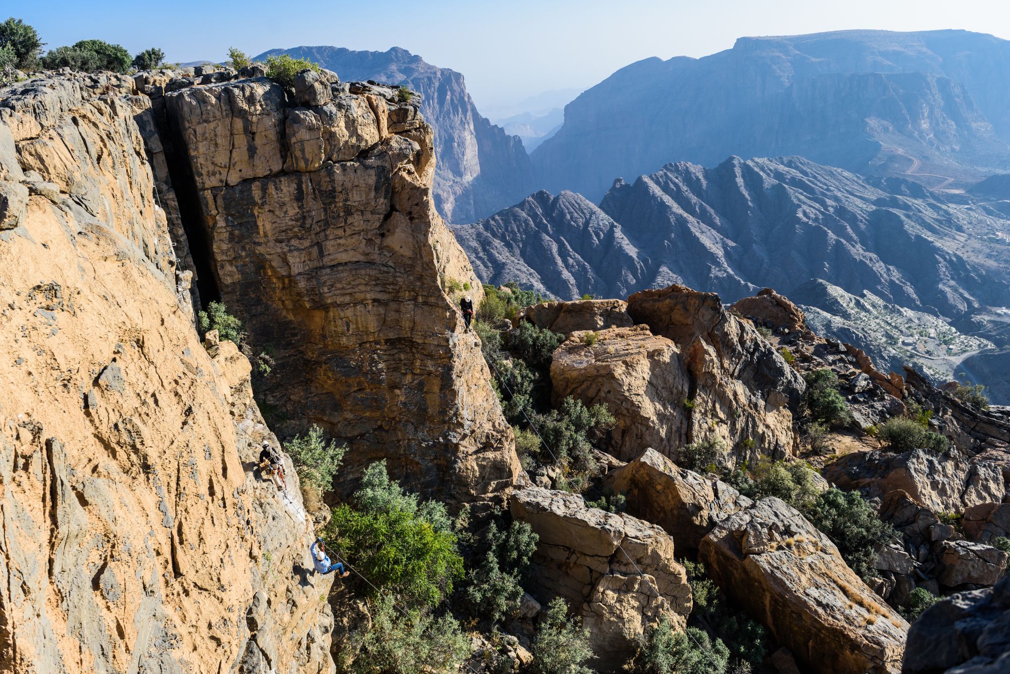 Zipline con vista a Jebel Akhdar in Oman
