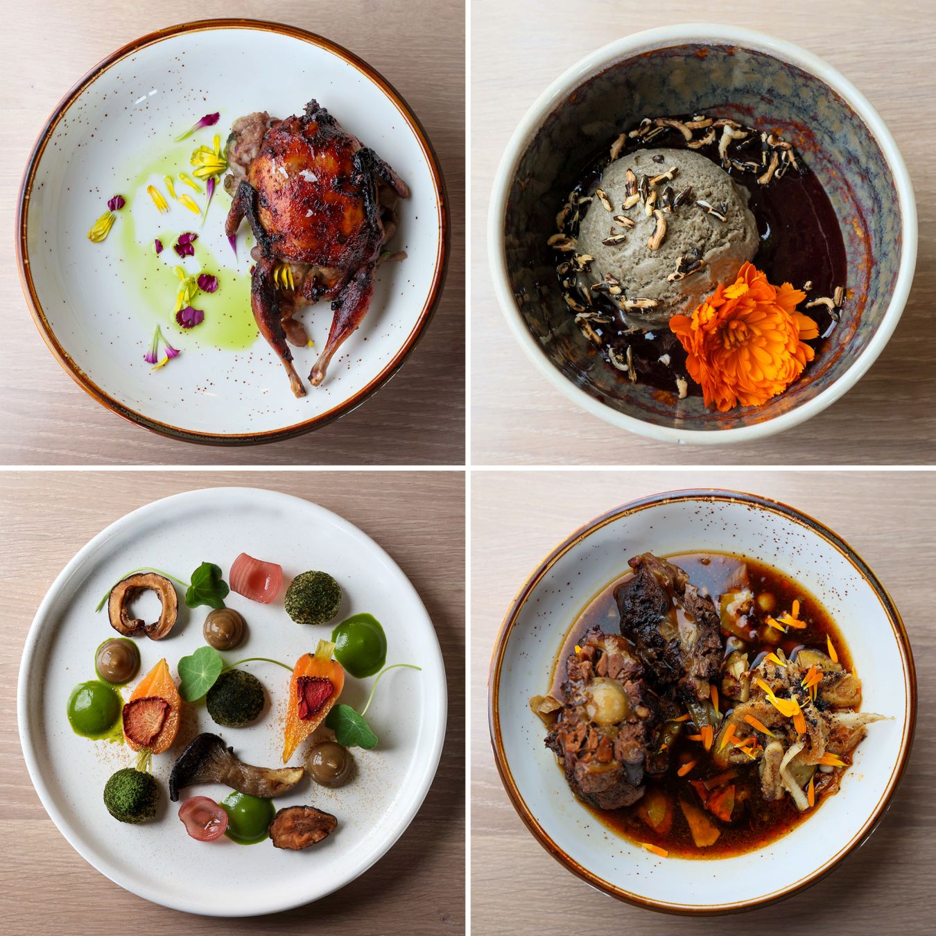 Piatti colorati serviti all’Owamni da The Sioux Chef © Jaida Grey Eagle / Lonely Planet