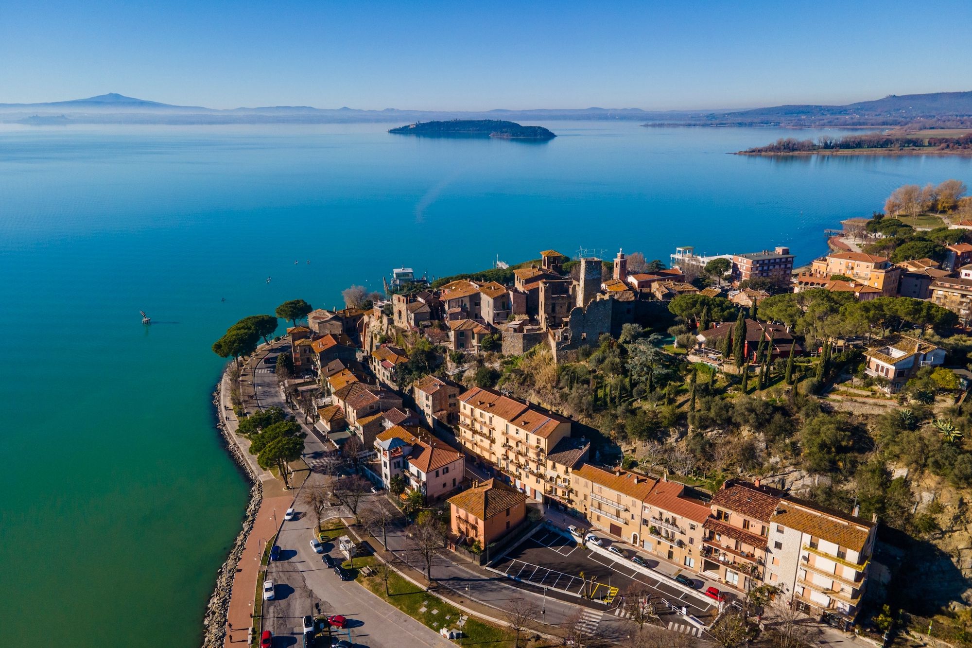 La veduta panoramiche tra il verde e l’azzurro sul Lago Trasimeno ©Michele Rinaldi