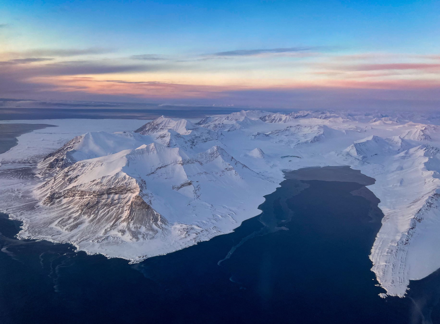 Veduta aerea delle Svalbard