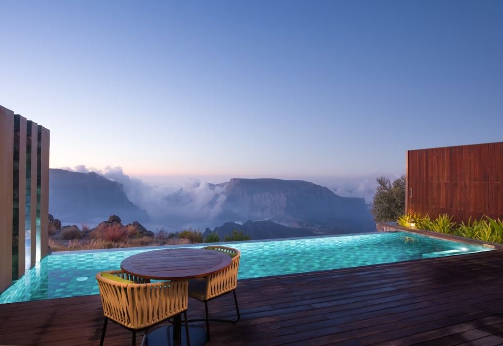 I monti Al Hajar fanno da cornice all’Anantara Al Jabal Al Akhdar Resort. © Anantara Al Jabal Al Akhdar Resort