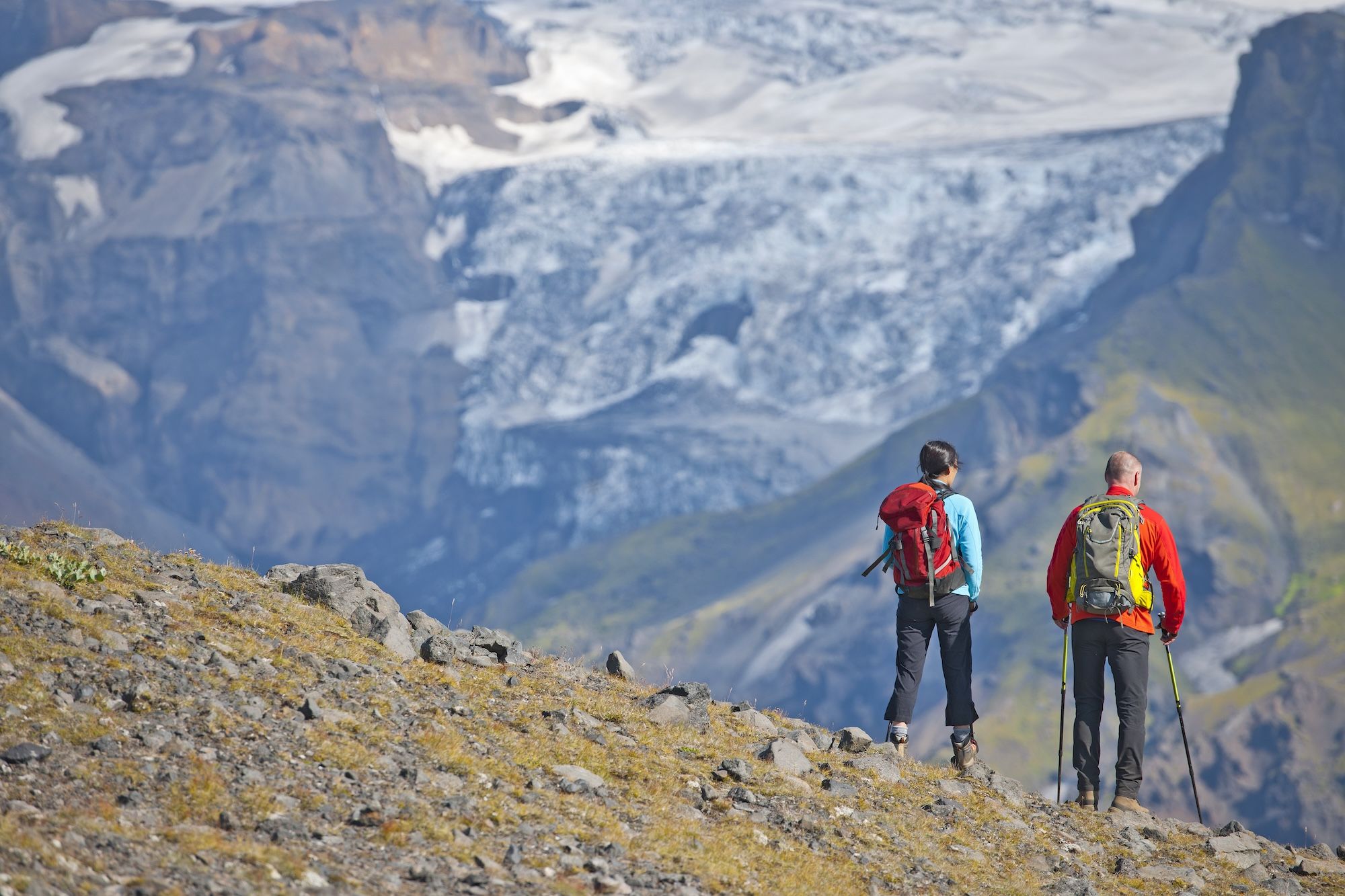 Escursione al famoso Passo di Fimmvörðuháls, sopra la valle di Thorsmork, nell’Islanda meridionale © Henn Photography / Getty Images