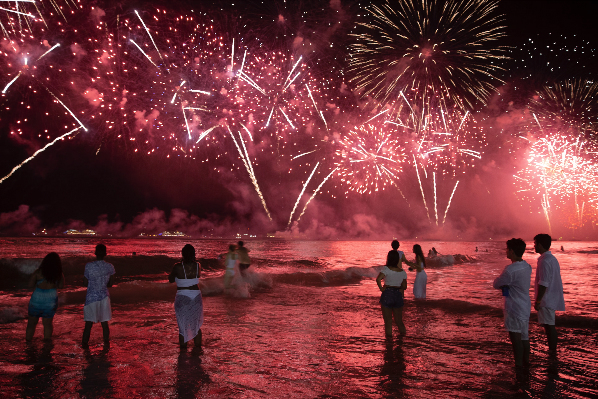 I festeggiamenti di Capodanno a Ipanema Beach, a Rio © Buda Mendes / Getty Images