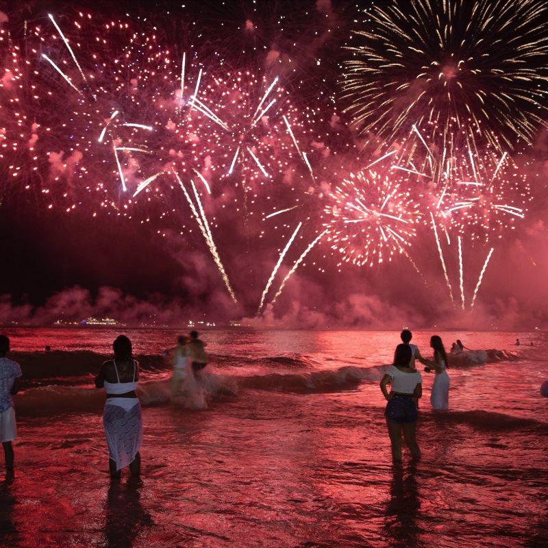 I festeggiamenti di Capodanno a Ipanema Beach, a Rio © Buda Mendes / Getty Images