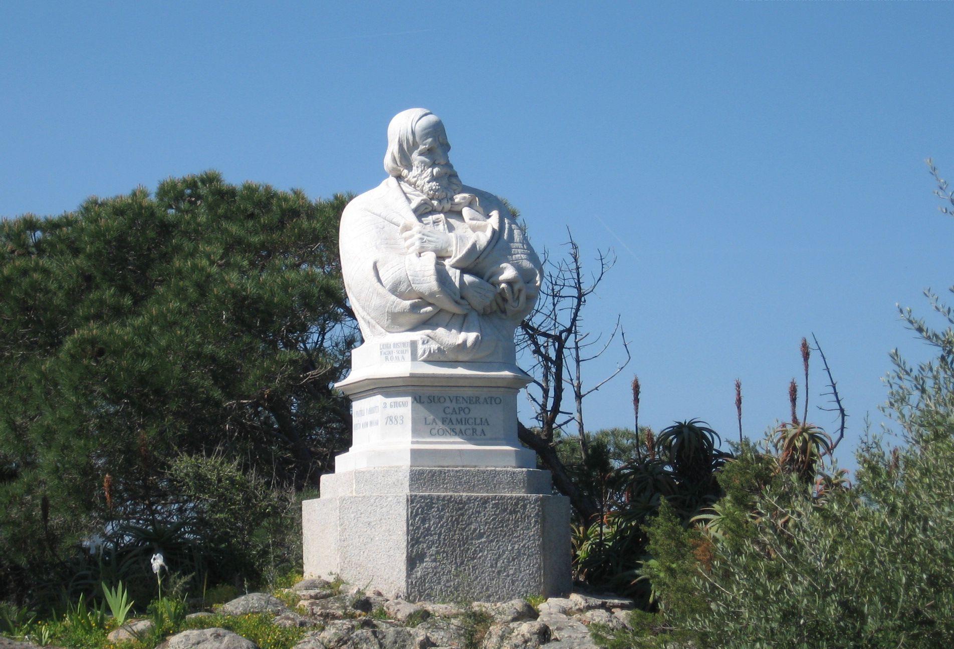 Caprera, monumento a Garibaldi. Credits Daniel Ventura / WikiCommons