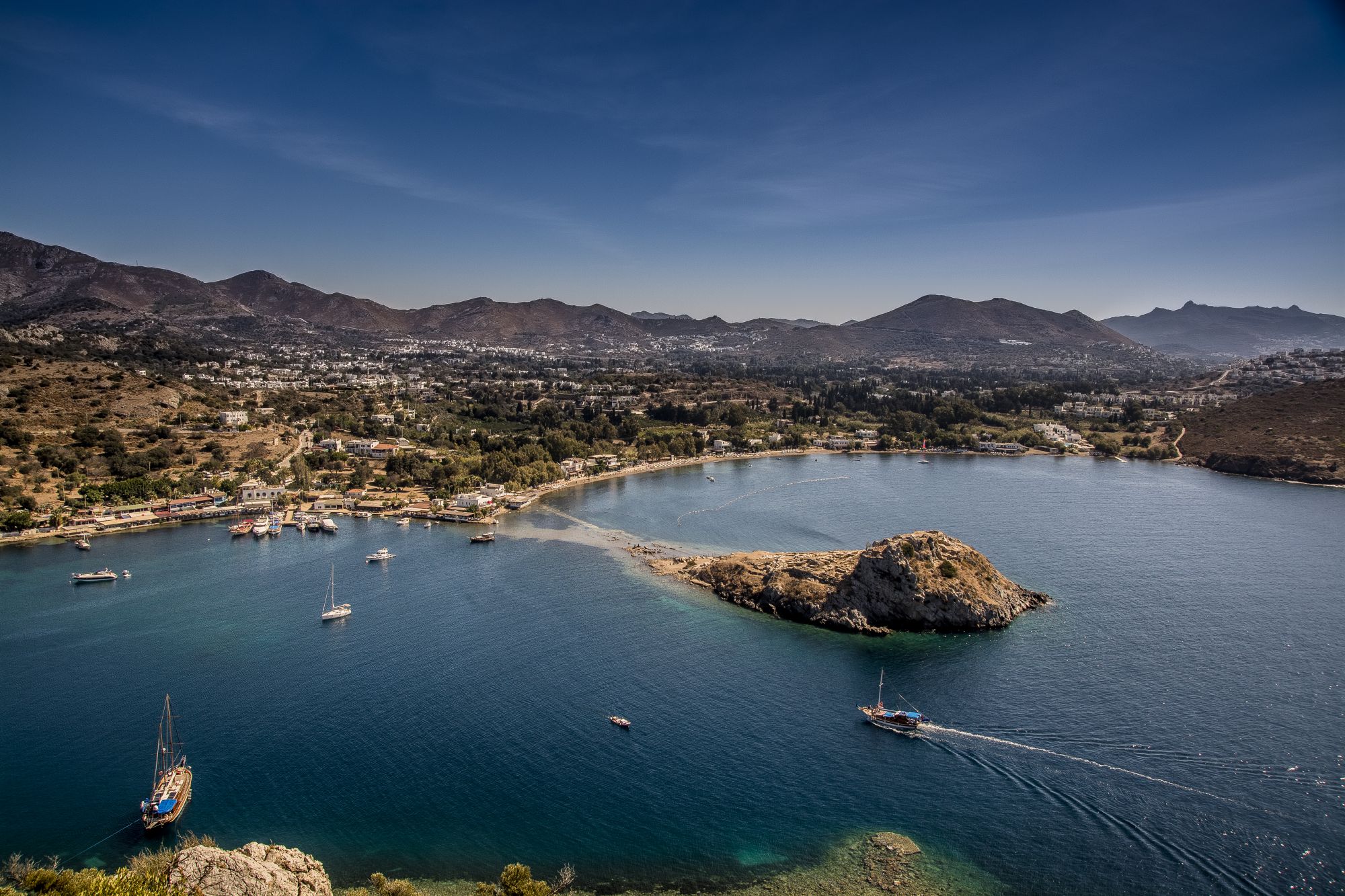 La costa di Bodrum, in Turchia