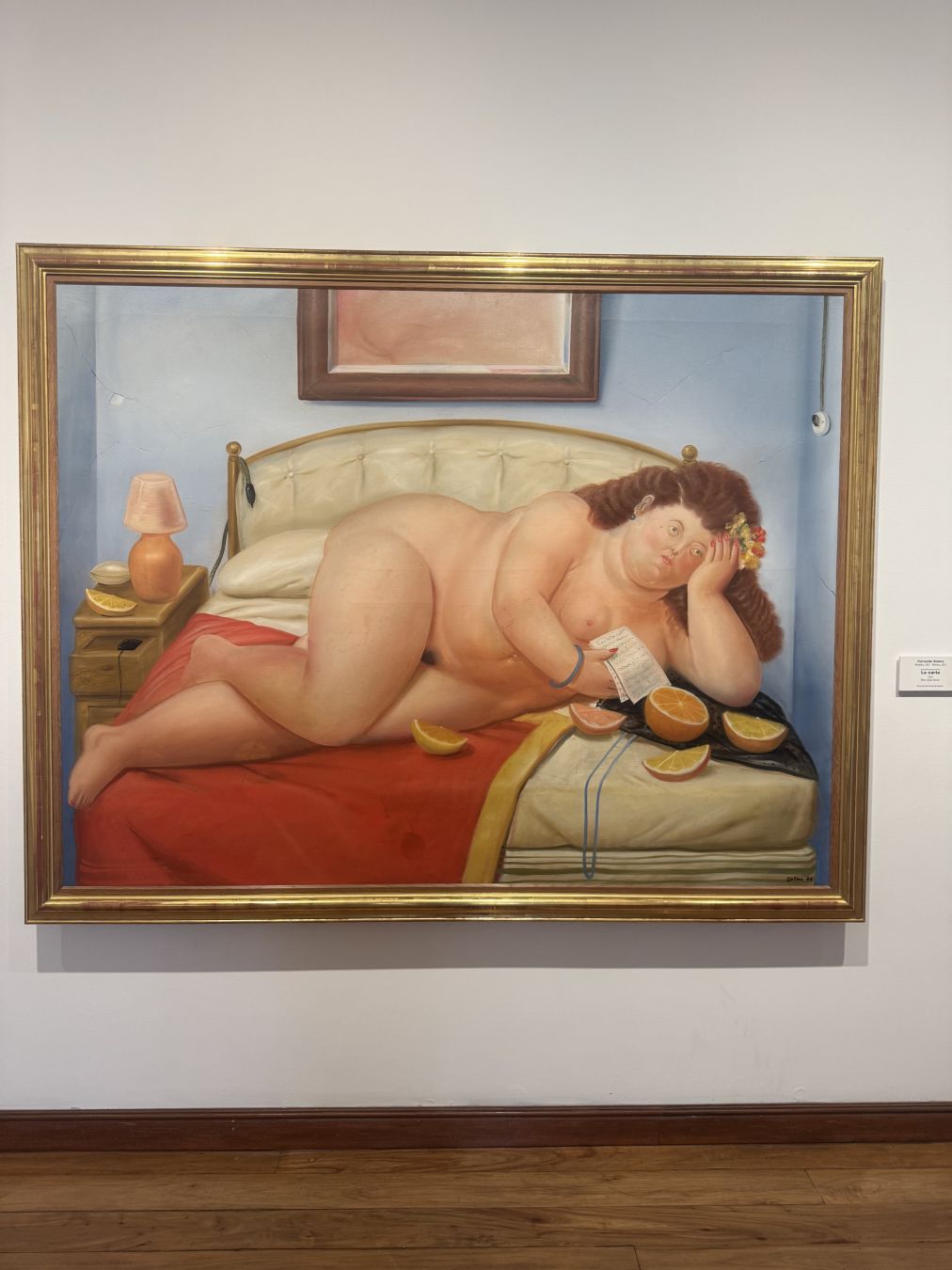'La lettera', una delle opere di Fernando Botero esposte nel museo a lui dedicato; © Eleonora Bianco