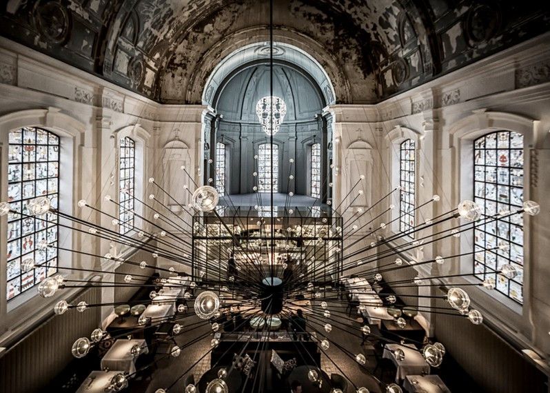Il celebre ristorante The Jane, Anversa. ©Eric Kleinberg Photography