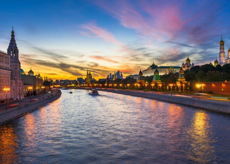 Il tramonto visto dal Cremlino, Mosca.
©Catarina Belova/Shutterstock