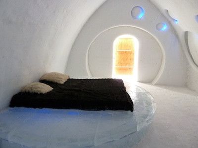Interni dell'Hotel de Glace
