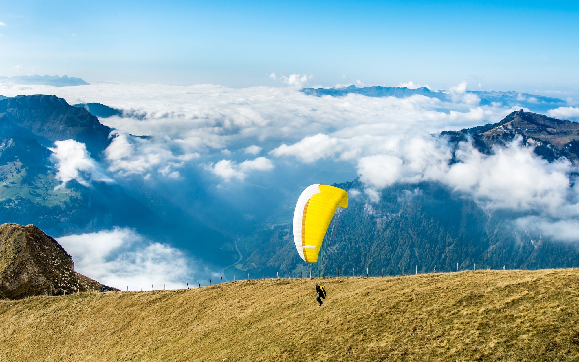 Parapendio a Grindelwald, in Svizzera ©Boris-B/Shutterstock