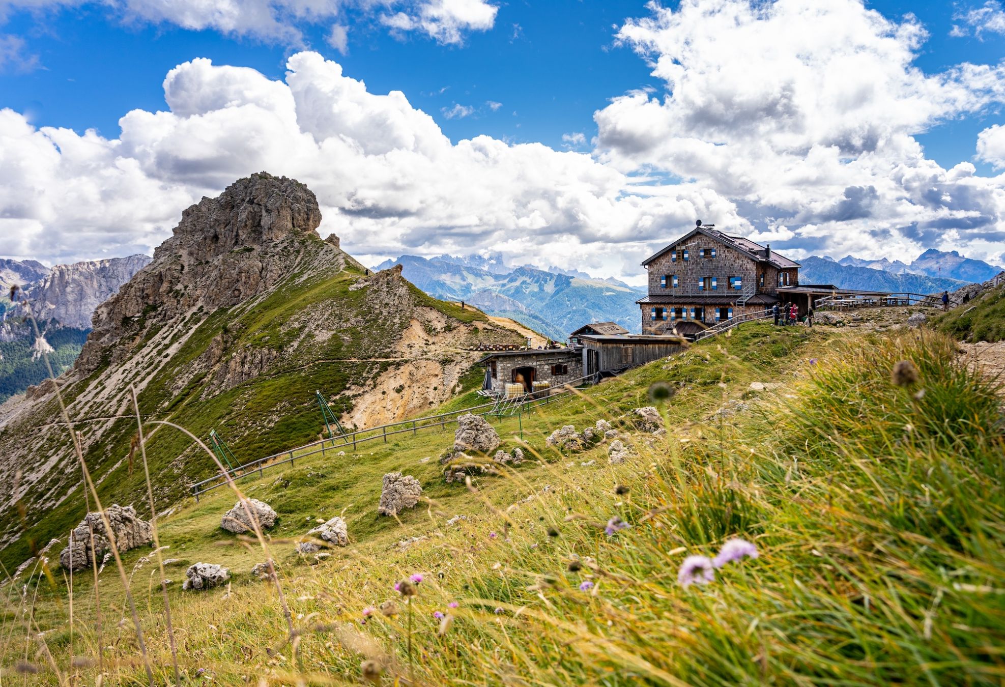 Il Rifugio Roda di Vaèl/ Rotwandhütte, in Val di Fassa©Frank Lambert