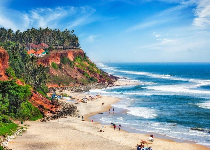 La bellissima spiaggia di Varkala, Kerala, India ©Dmitry Rukhlenko/Shutterstock