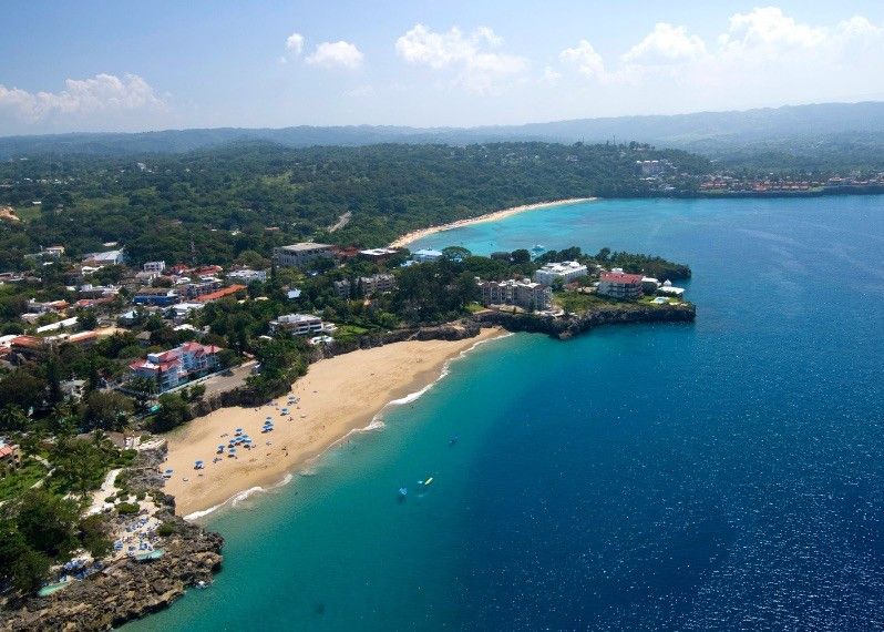 La costa di Puerto Plata, Repubblica Dominicana.