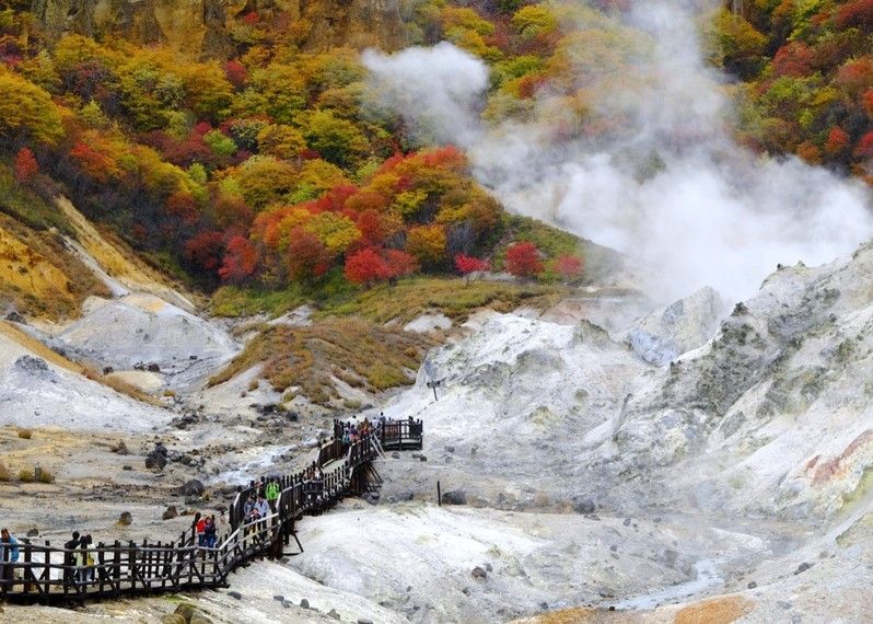 La fonte termale di Noboribetsu, Giappone ©puttography/Shutterstock