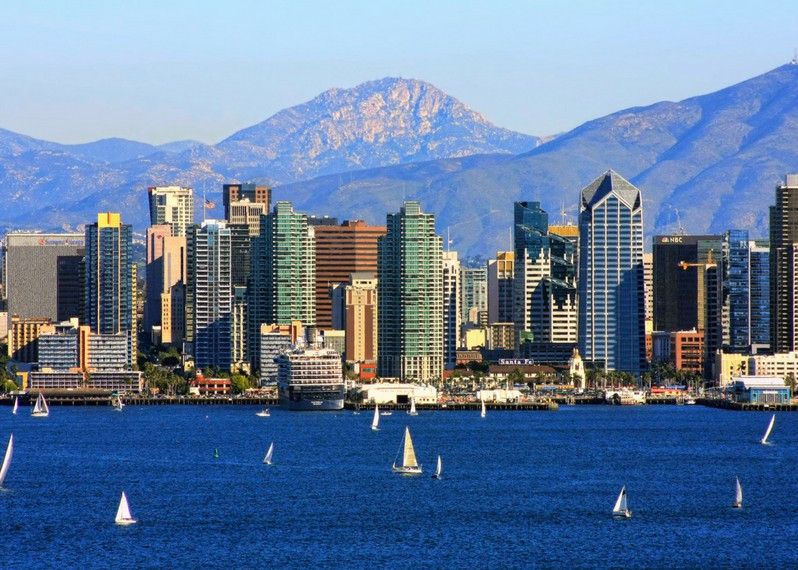 La skyline di San Diego, California. ©David Toussaint/Getty Images