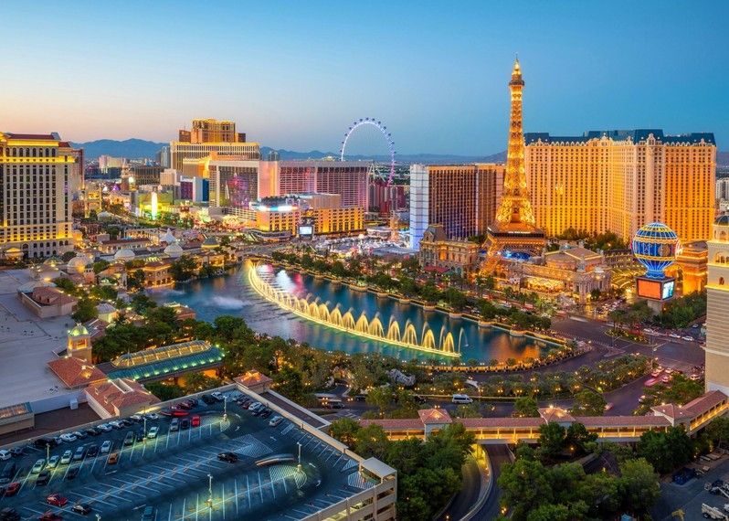 La Strip vista dall'alto, Las Vegas, Nevada, USA. ©f11photo/Shutterstock