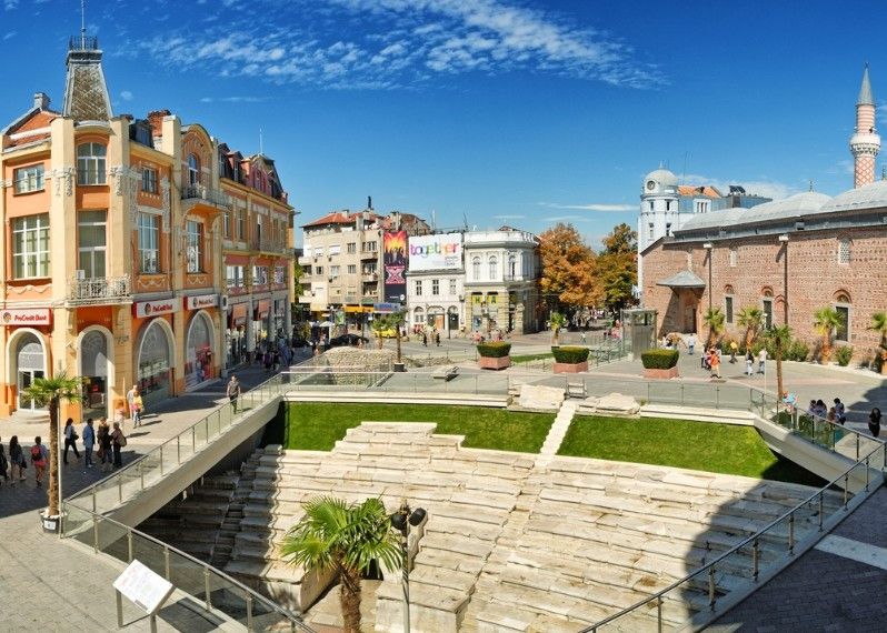 L'accesso all’antico stadio di Filippopolis, un’arena romana del II secolo, Plovdiv, Bulgaria.