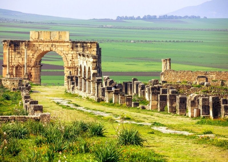 rovine dell’antica città romana di Volubilis,