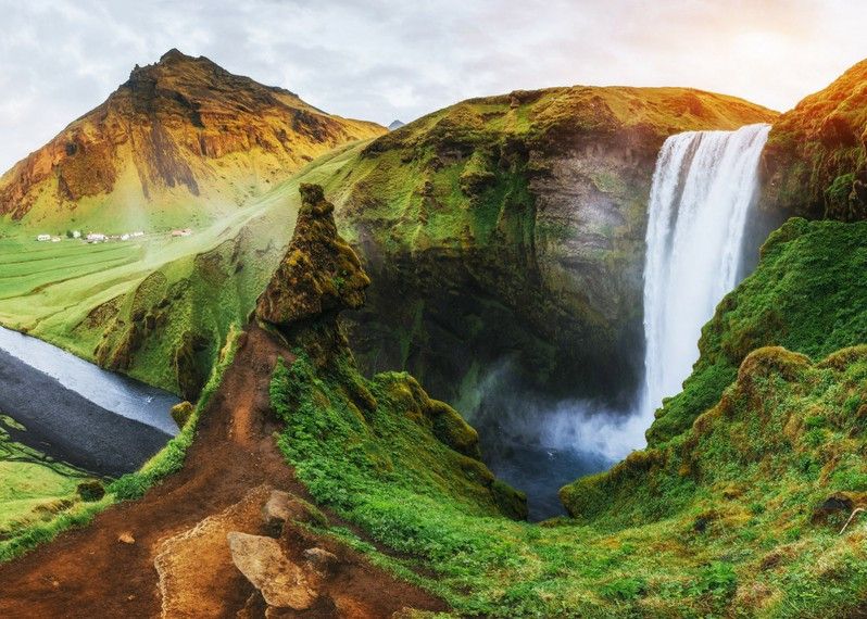 cascate di Skogafoss in Islanda