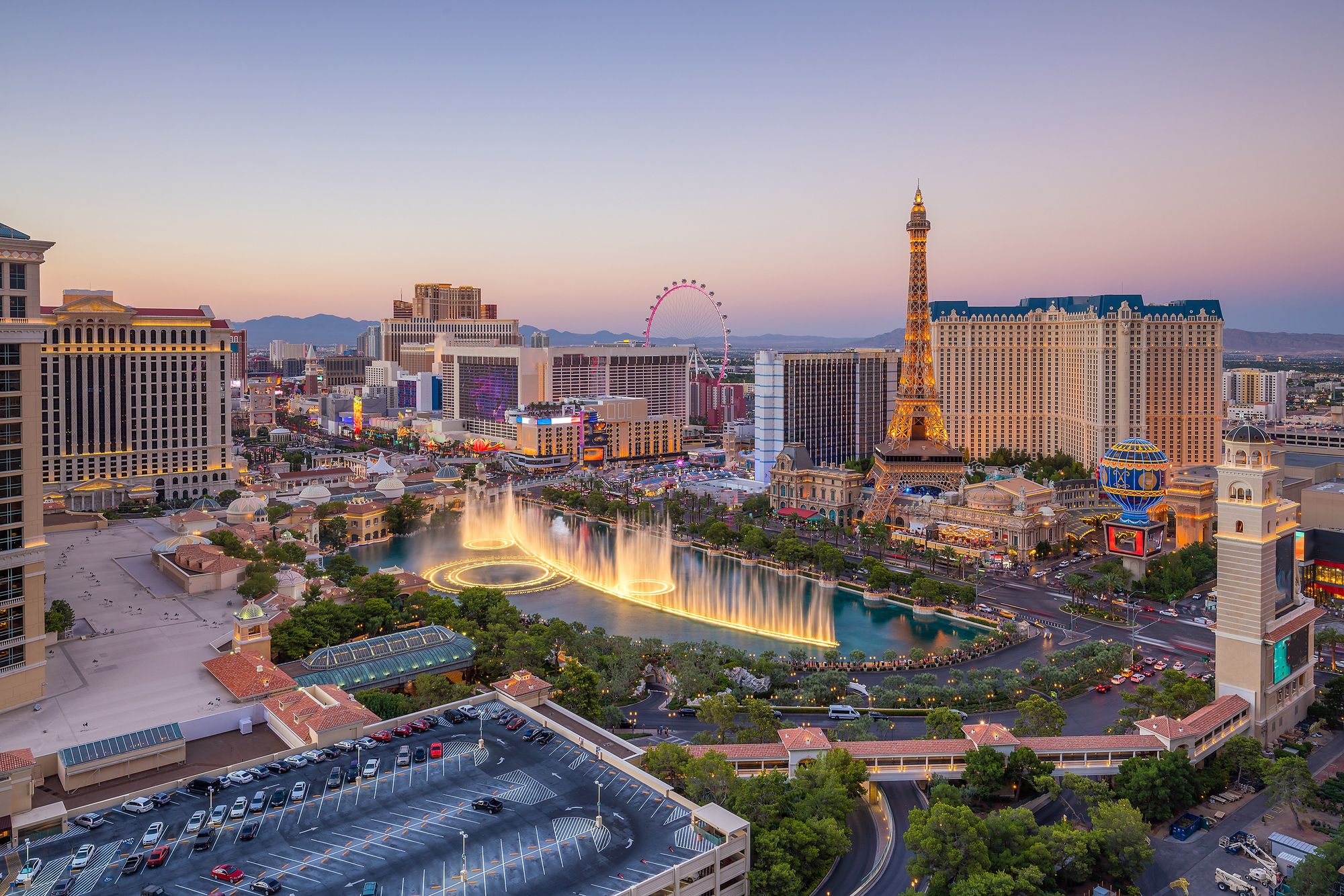 Vista aerea della Las Vegas Strip, Nevada ©f11photo/Getty Images