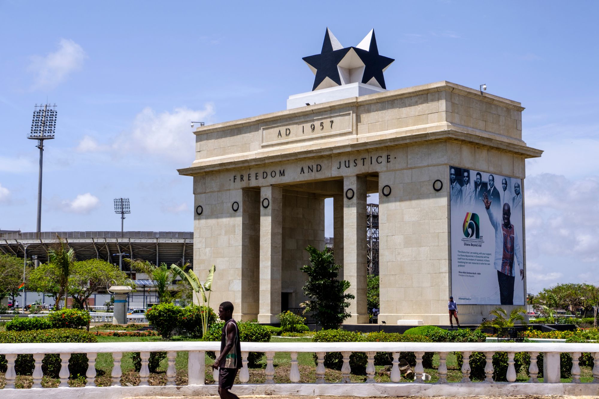 black stare gate attrazione ad accra, ghana