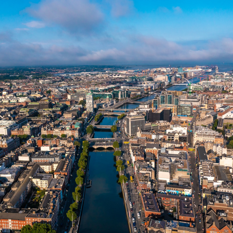 Dublino e il fiume Liffey  © 21 Aerials  / Shutterstock