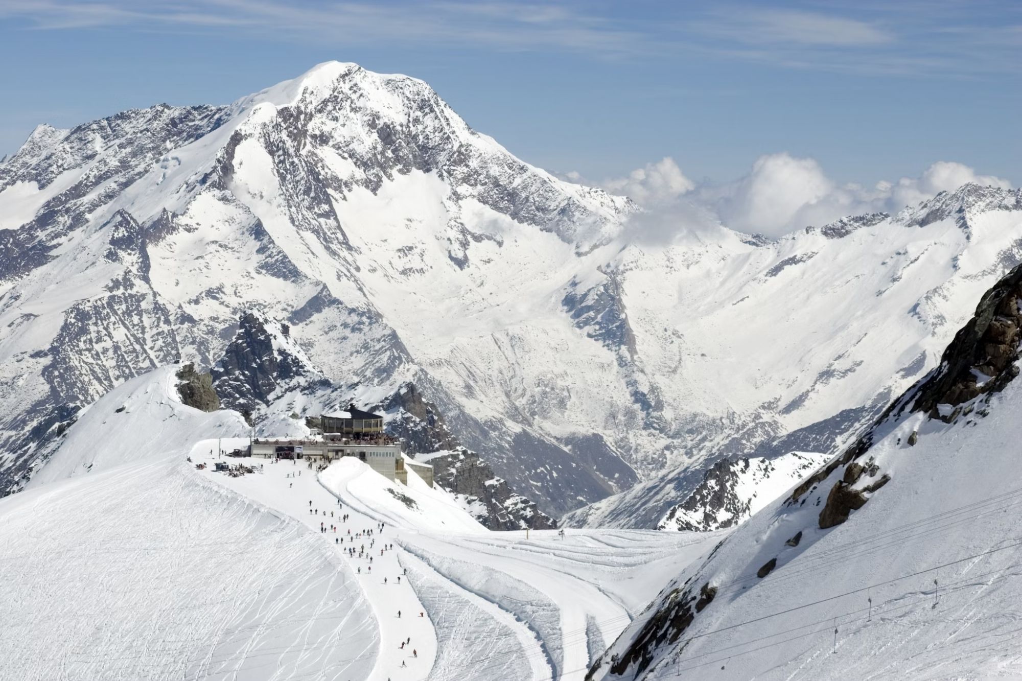 From Saas Fee you can dine out with a difference, at the world’s highest revolving restaurant. LucynaKoch/Getty Images