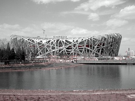 Pechino, lo stadio olimpico "Nido d'uccello" © Marco Giachetti