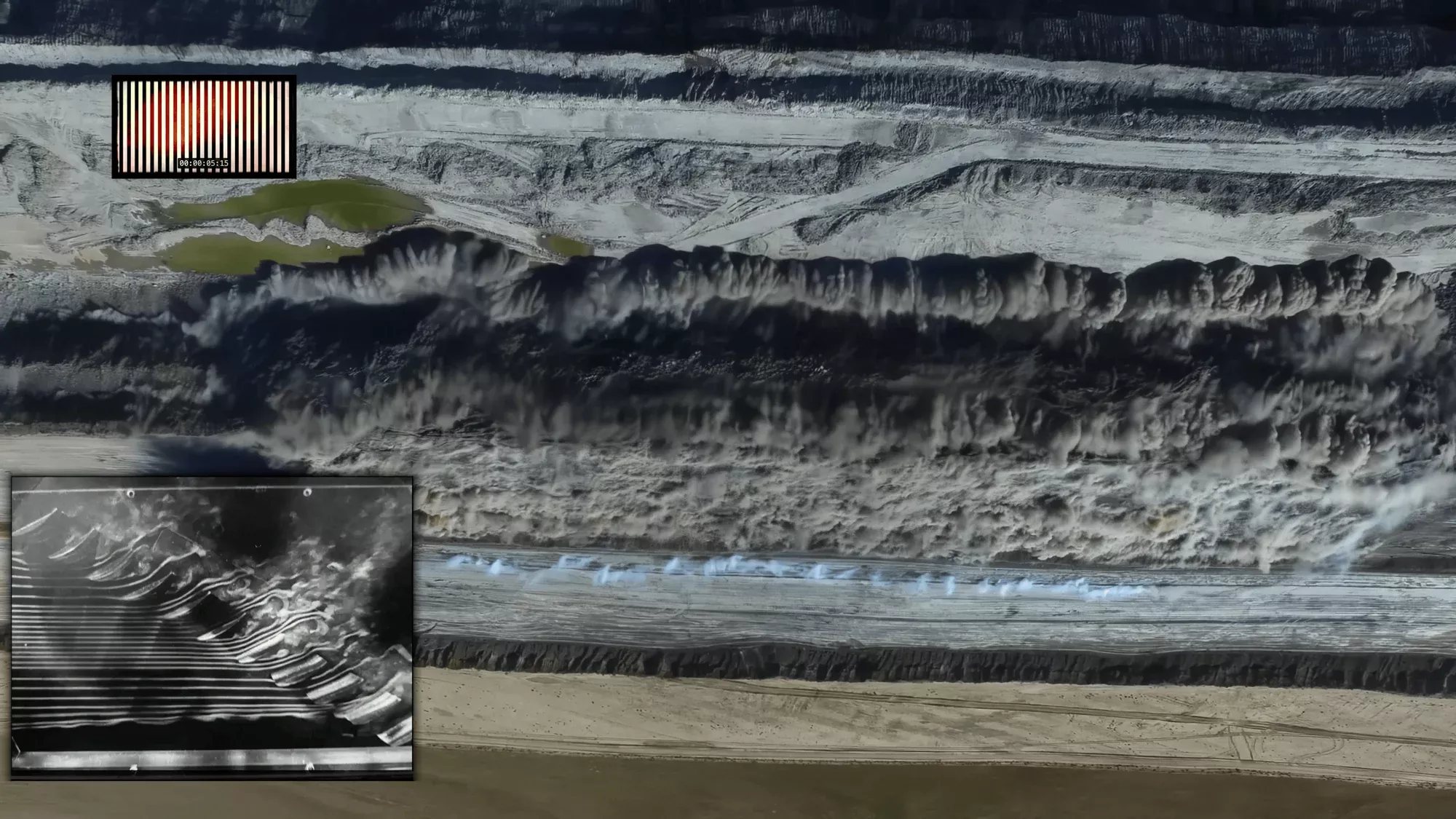 Un frame tratto dal video Tunneling, di Leslie Thornton, Galleria Rodeo