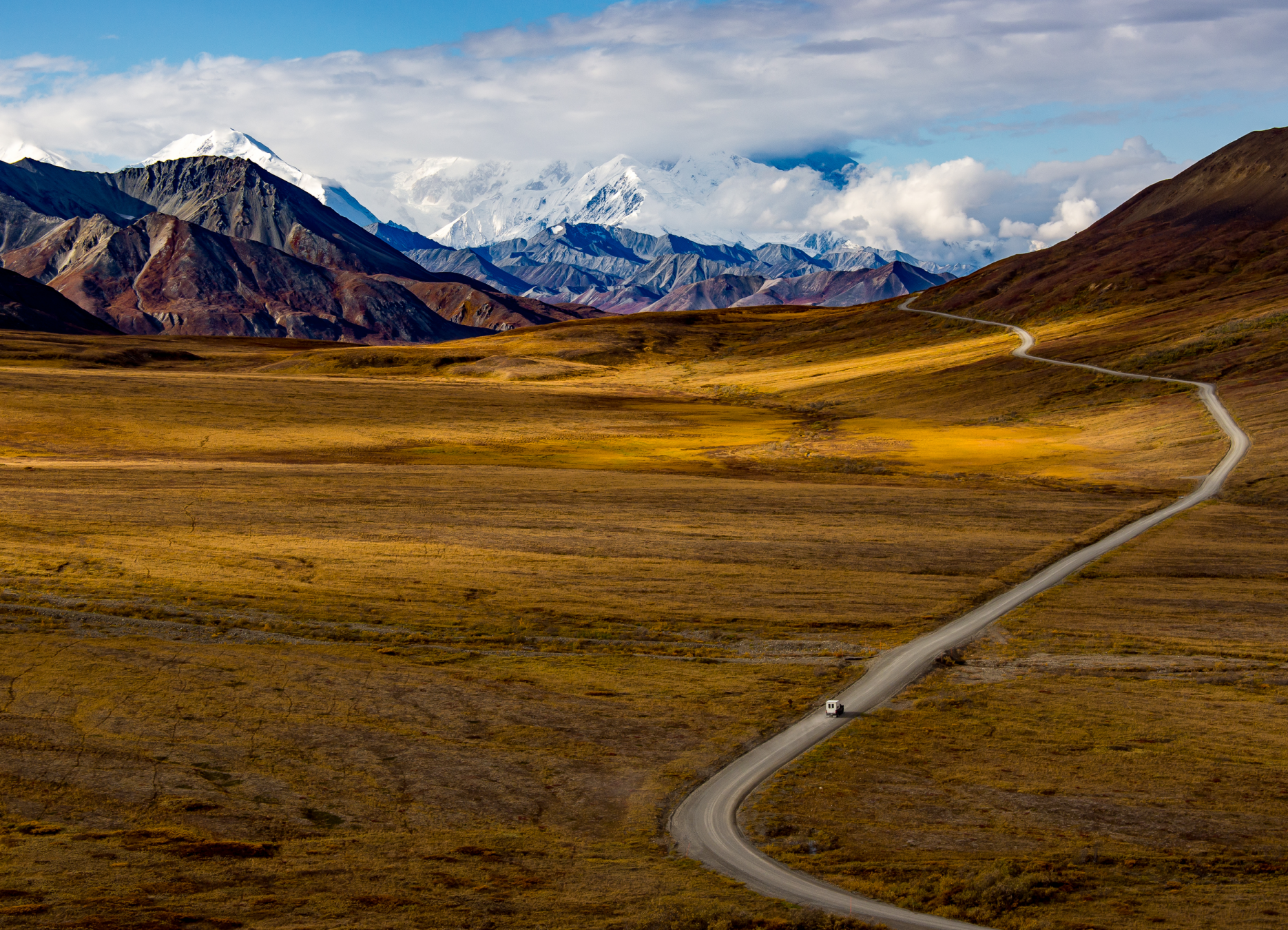 On the road in Alaska