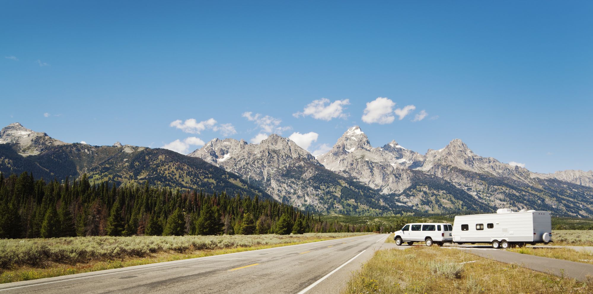 Campeggio nel Parco Nazionale del Grand Teton, Wyoming