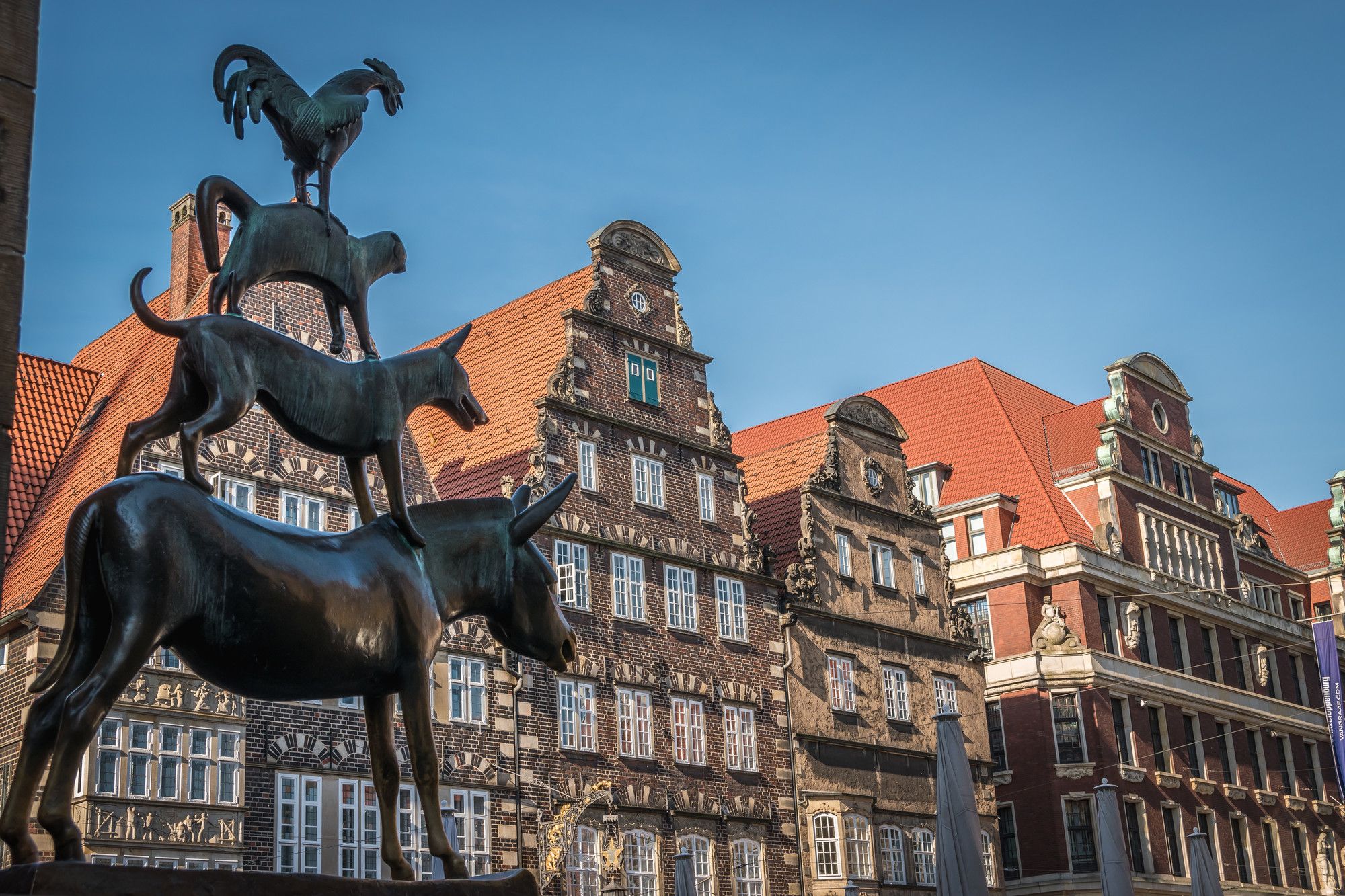 La statua dei Musicanti di Brema segna la fine della Deutsche Märchenstraße, ©N.M.Bear/Shutterstock