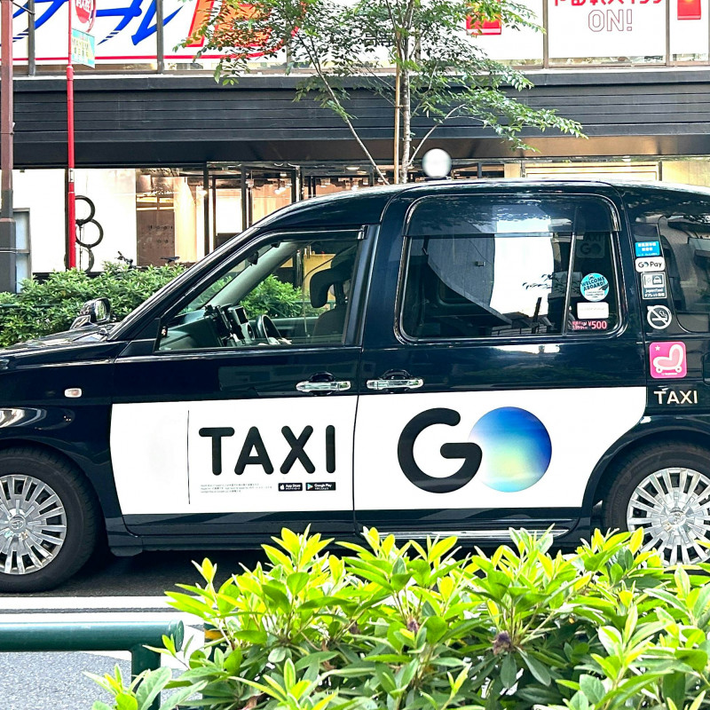 Un taxi giapponese. Per gentile concessione di GO.